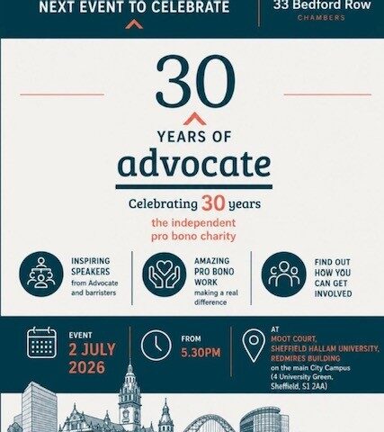 Special Pro Bono event – 2nd July 2026